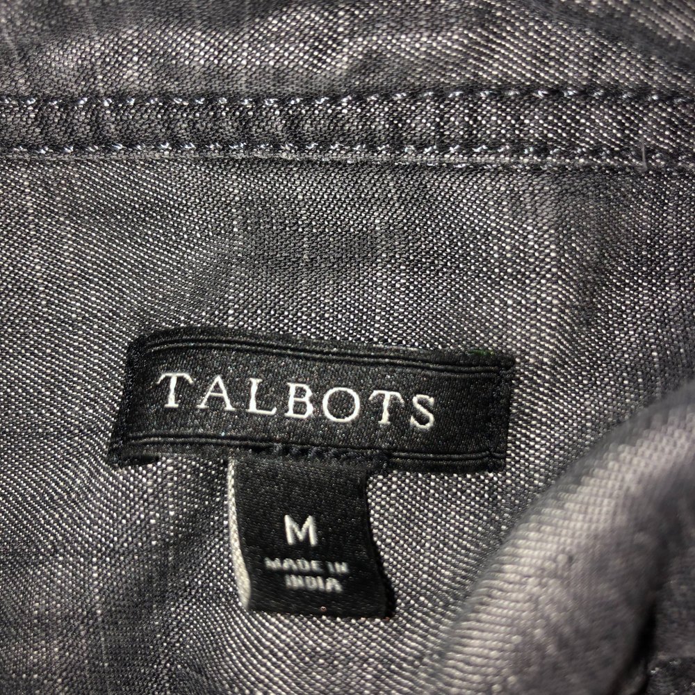 Talbots Gray Button Up Size Medium - image 3